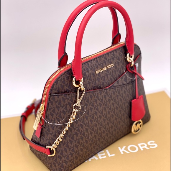 MICHAEL KORS Jet Set Medium Logo Dome Satchel XBODY - Picture 3 of 10